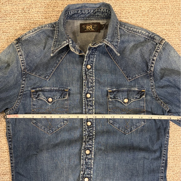 Ralph Lauren RRL Men's Indigo Denim Shirt size small - Picture 2 of 3